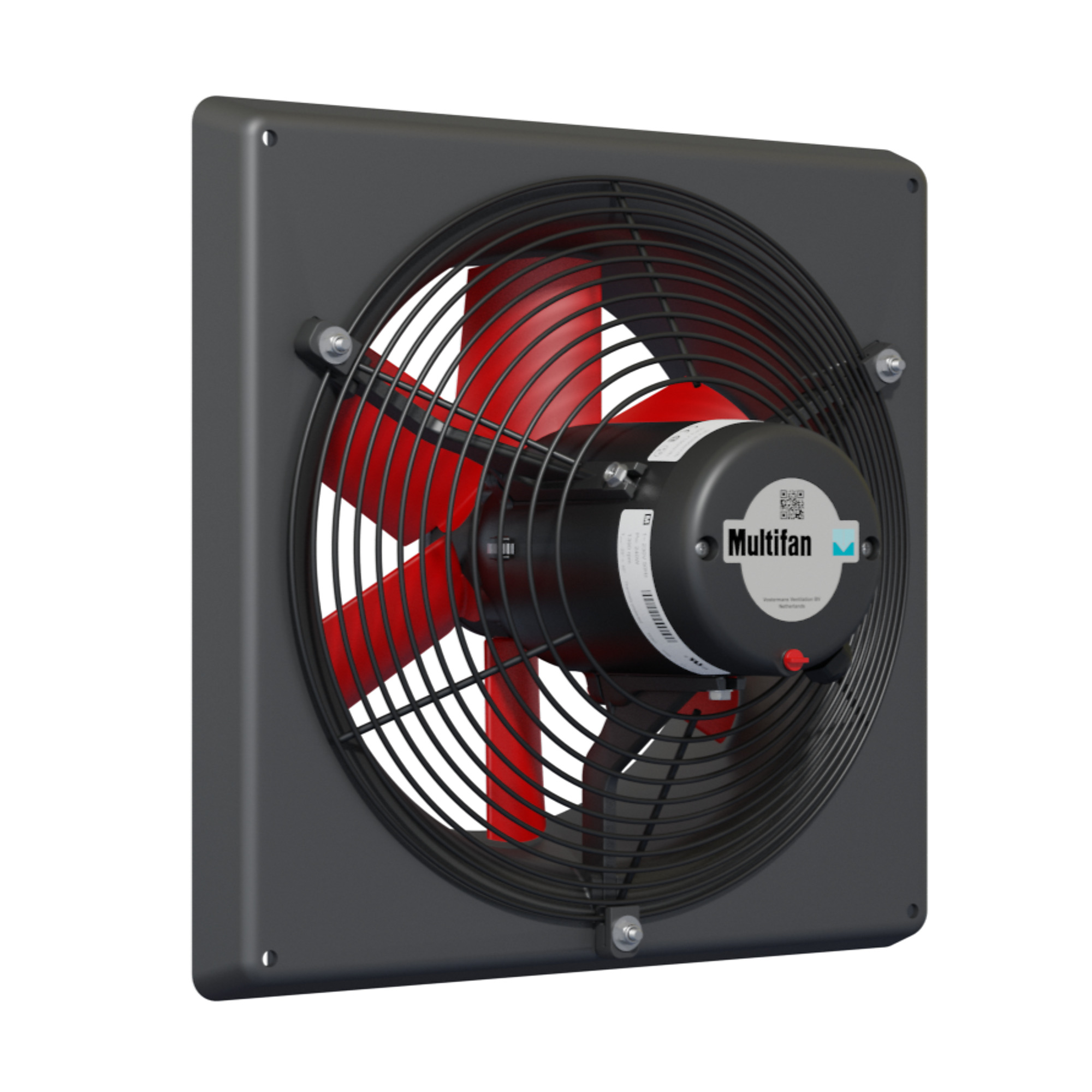 Multifan Standard Performance Panel Fan, 12in., 1440 CFM, 1/8 HP, 240 Volt, Model# V4E30K-240V